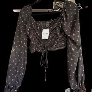 Forever 21 Small Floral Crop Top